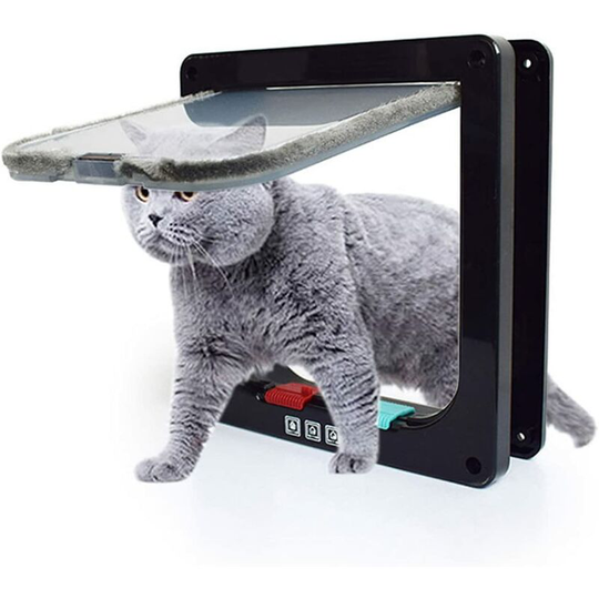 Joorrt - Cat Flap (External Size 29cm x 25cm x 5.5cm),4 Way Locking Cat Flap,Dogs or Small Pets Controllable Lockable Easy to Install(XL)