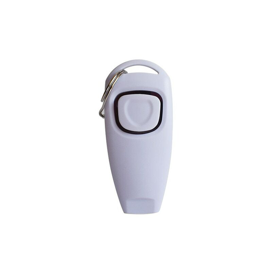 Soekavia - 2 In 1 Pet Clicker Dog Training Whistle Answer Card Pet Dog Trainer Assistive Guide With Key Ring Dog Pet Supplies-B