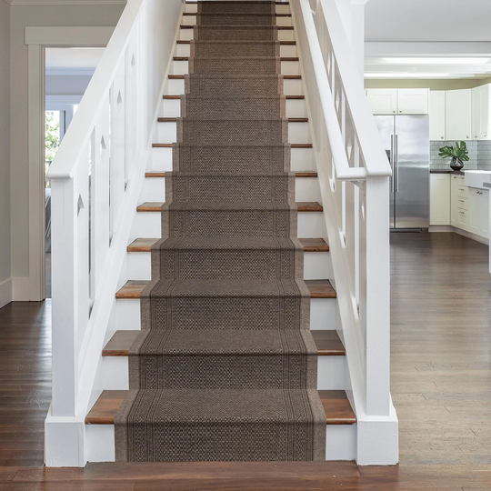 Abe Needlepunch Light Brown Stair Runner