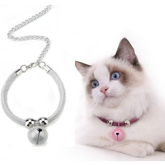 Japanese Style Pet Cat Collar Adjustable Pet Collar Kitten Collar Supply Cat Bell Collar with Extender Chain