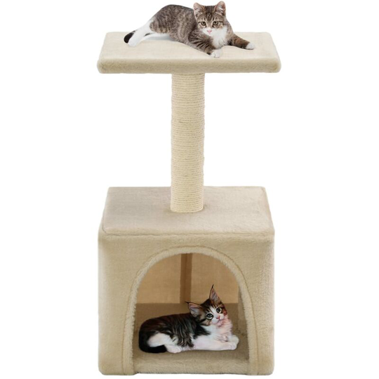 Cat Tree with Sisal Scratching Post 55 cm Beige - Beige