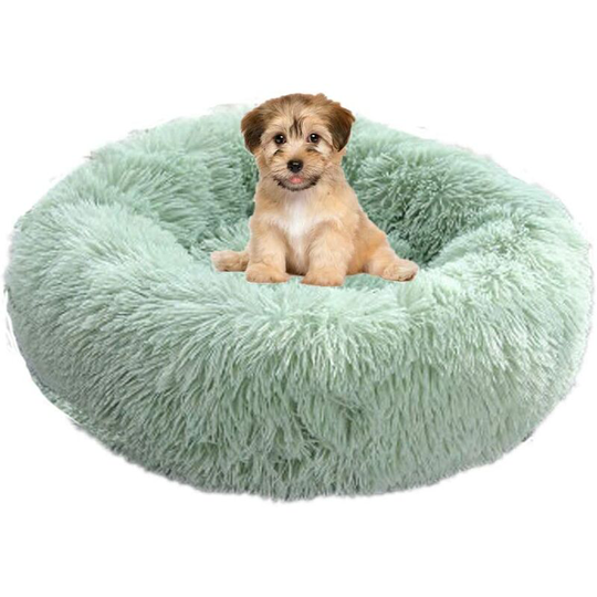 LangRay Dog Basket Round Cat Basket Fluffy Pet Bed Cushion Soft and Comfortable, Warm, Waterproof, Non-slip and Washable Dog Cushion Suitable for