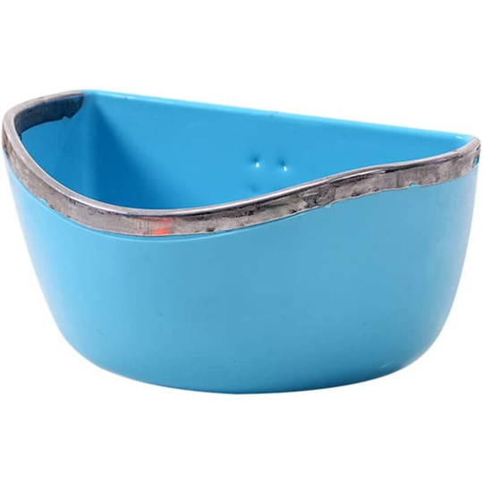 Bunny Feeder-Food/Water/Hay Bowl for Rabbit Chinchilla Hamster Guinea Pig Rabbit Ferret, Hanging Rabbit Feeders-Blue 14*11*7CM