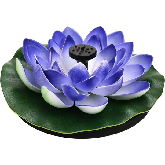 Benobby Kids - Solar Power Pump,Water Lily Bird Bath Fountain, Artificial Floating Lotus Flowers Brushless Pumps for Fish Pond Garden Patio Aquarium