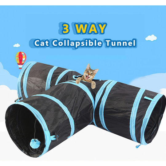Tee foldable cat channel blue
