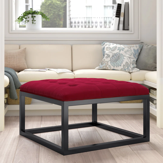 Aairah 72cm Tufted Square Cocktail Ottoman