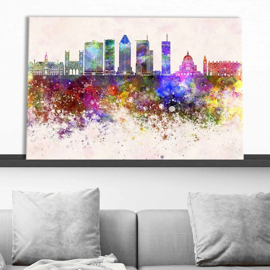 'Montreal Skyline' by Jodi - Wrapped Canvas Graphic Art Print
