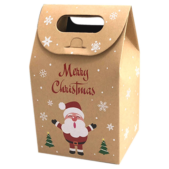 Christmas Kraft Paper Gift Boxes ,25Christmas Party Treat Goody Candy Bag for Xmas Party Bag Fillers