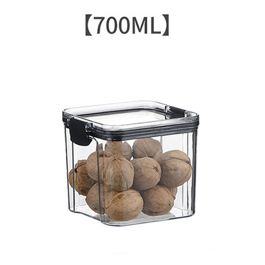 Food Storage Container - Airtight and Stackable Food Storage Box for Kitchen - Rectangle 0.7 l