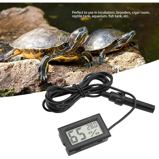 Thermometers Aquarium Thermometer Hygrometer, Aquarium Thermometer Mini Thermometer Hygrometer Poster for Aquarium Fish Tank Turtle Decoration