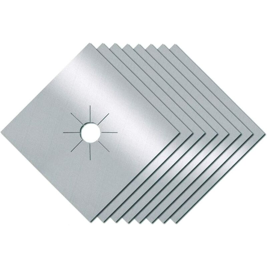 Gas Stove Mats, 8 Pcs Non-Stick Reusable Double Layer Gas Stove Protector Sheets, Easy to Clean