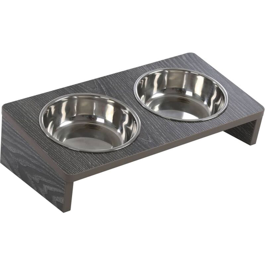 Jack And Vanilla - Pet Food Bowl Stand Molly 2x380 ml Grey Grey