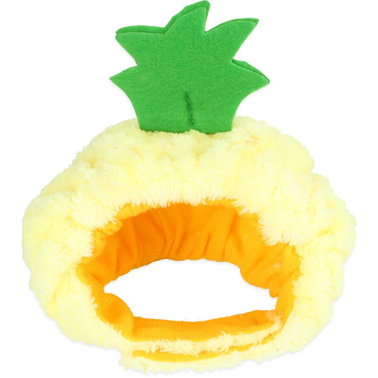 Pet hat, Teddy, pineapple headdress, cat, hat, open ear cat headdress, 15 * 12 * 3cm