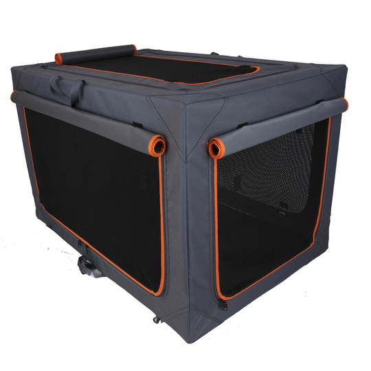 Deluxe Aluminium Folding Nylon Crate - Size M: 76 x 50.5 x 48 cm (L x W x H)
