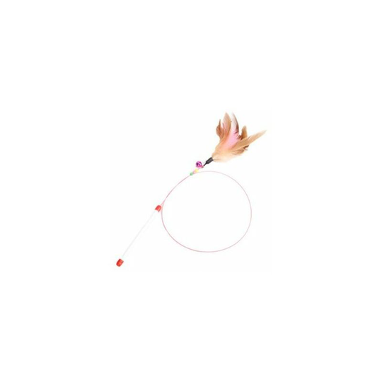 Cat feather toy, pet training, interactive teasing toy, kitten hunter for fun.