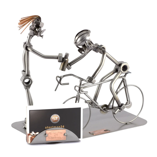 Bicycle Race Screw Man Place Card Holder
