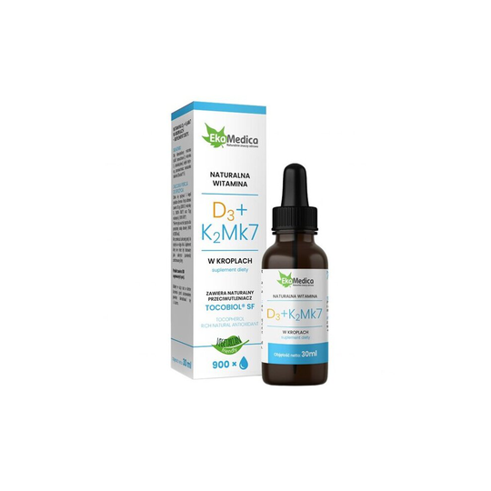 EkaMedica Naturalna witamina D3 + K2MK7, krople, 30 ml