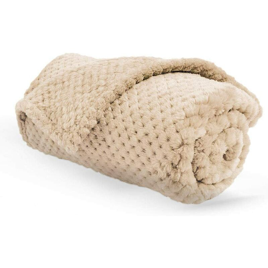 Dog Blanket Cat Plush Rug Double Sided Washable Soft Warm Comfortable Cover for Pets Dog Sofa Bed L-80 x 100cm