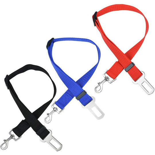 Dog Seatbelts, Adjustable Pet Cat Car Safety Seat Belt Nylon Dogs Leads Vehicle Seatbelts Harness (3 Pack)