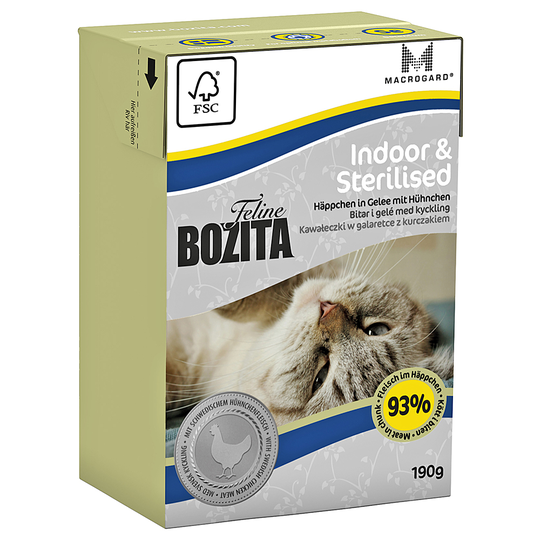 Bozita Feline Tetra Pak Package 6 x 190g - Indoor & Sterilised