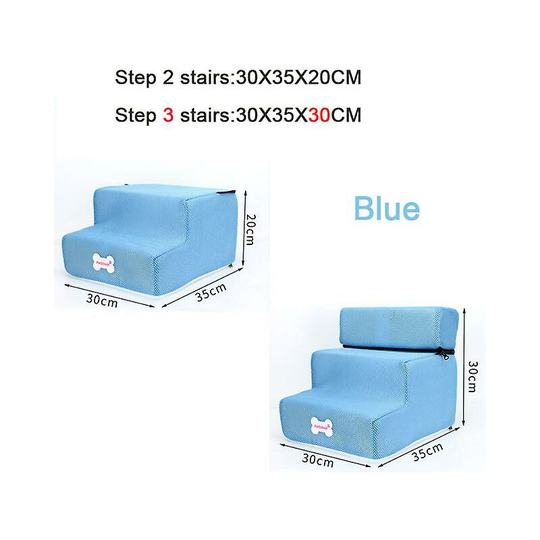 Woosien - Dog stairs anti-slip removable pet 3 steps stairs for small dog cat dog house pet ramp ladder dog bed stairs pet supplies 3 step 30x35x30cm