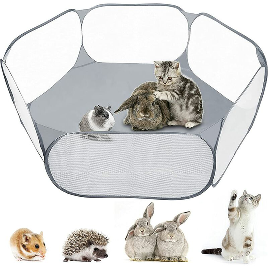 Small Animal Playpen, Exercise Pet Tent for Guinea Pig, Rabbits, Hamster, Chinchillas, Hedgehogs, Foldable and Portable