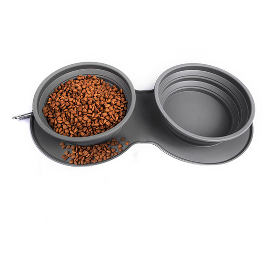 Betterlifegb - Foldable Gamelles for Dog, Portable Travel Timelle for Cat Food, Foldable Cut and Expandable With Anti-Slip Silicone Carpet, and
