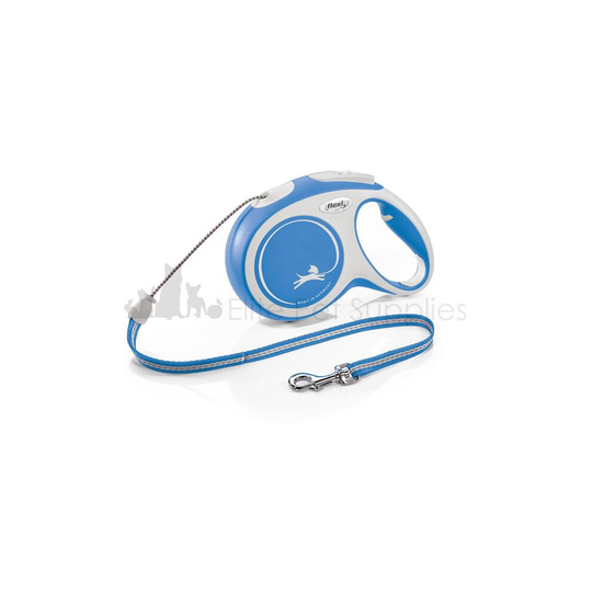 Flexi New Dog Lead Comfort MEDIUM CORD 8m - BLUE