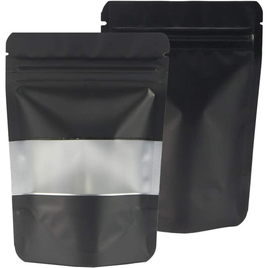 Colored Display Vertical Sealable Bag with Frosted Window (14*20, Black, 12)