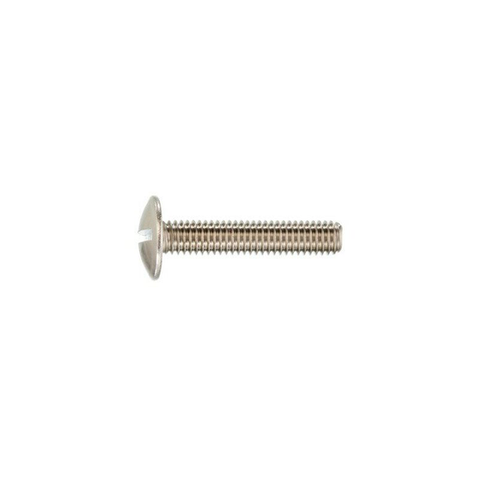 Qualfast M6X12 Double Slotted Mushroom Head Screw + Nut NF BZP (GR-4- you get 25