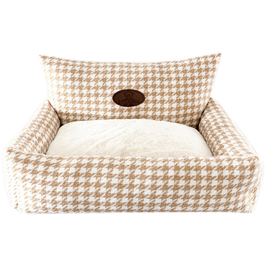 Kennel Plaid Pet Cuddler Bed Mattress Cat Litter Warm Pet Basket Supplies Puppy Cushion for Dogs Cats,model:Camel L - model:Camel L