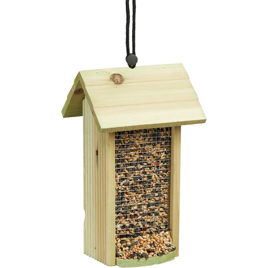 Hanging Birdhouse, Wooden, No Stand, HxWxD: ca 26 x 15 x 15 cm, Bird Feeder, Green - Relaxdays