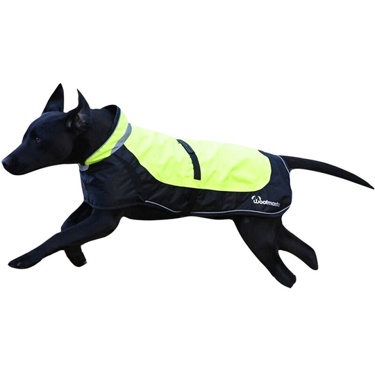 Masta - Woof Hi-Viz Flashing Dog Coat (20cm) (Fluorescent Yellow) - Fluorescent Yellow