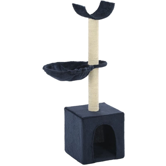 Cat Tree with Sisal Scratching Posts 105 cm Blue Vidaxl Blue
