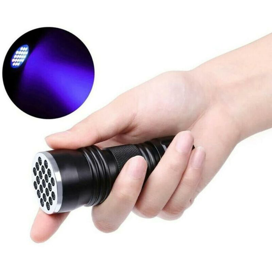 Uv led blacklight flashlight - uv blacklight flashlight - Ultraviolet lamp with 21x LEDs - Energy efficiency class: a - high illumination area, bright