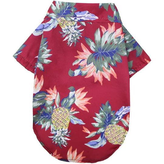 Dog Clothes Summer Pet Clothes Dog Shirt Pet Costume Cat Shirt(Red,L)