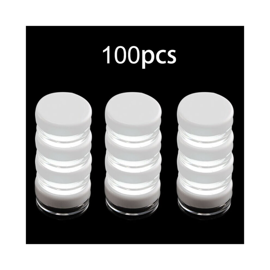 Clear 100pcs Cosmetic Sample Art Craft Storage Containers Jars Pots