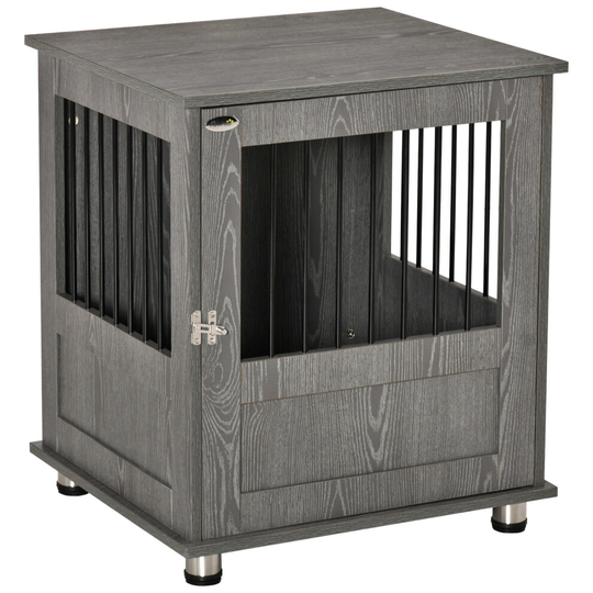 PawHut Furniture Style Pet Kennel for Small Dogs, Grey