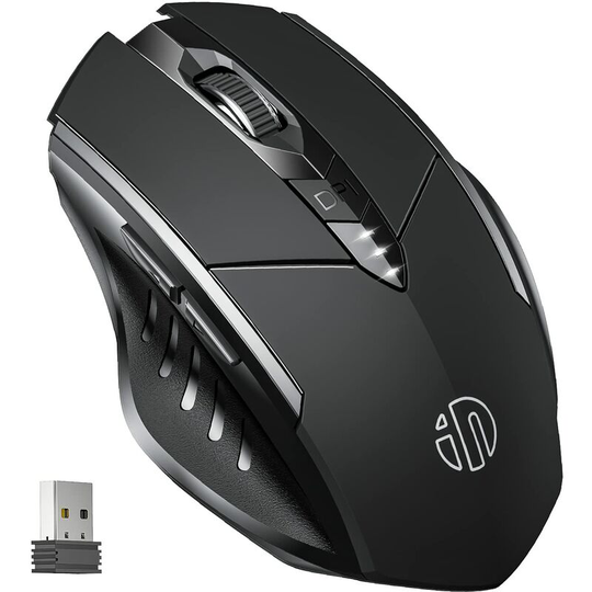 Rechargeable wireless ergonomic optical mouse with usb nano receiver