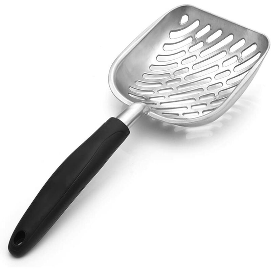 Cat Litter Scoop Shovel, Hepooya Litter Scoop for Dog & Cat, Comfortable Rubber Grip Cat Litter Tray Scoop