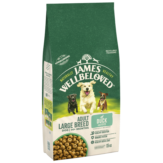 James Wellbeloved Adult Large Breed - Duck & Rice - 15kg