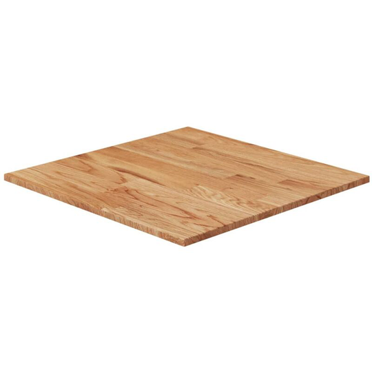 Square Table Top Light Brown 60x60x1.5cm Treated Solid Wood Oak Vidaxl Brown