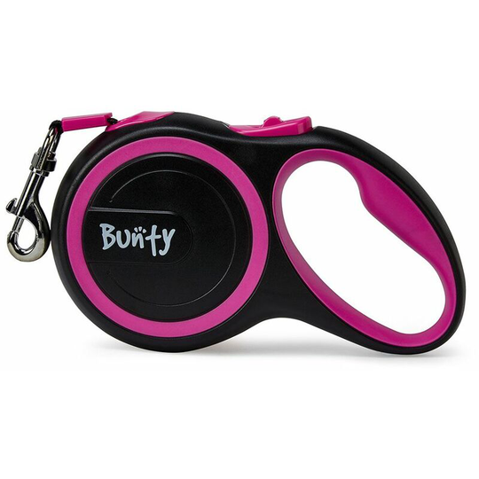 Retractable Extending Lead Leash Soft Grip Long Reach Clip 5m 3m Tape 30kg - Pink - 3M - Bunty