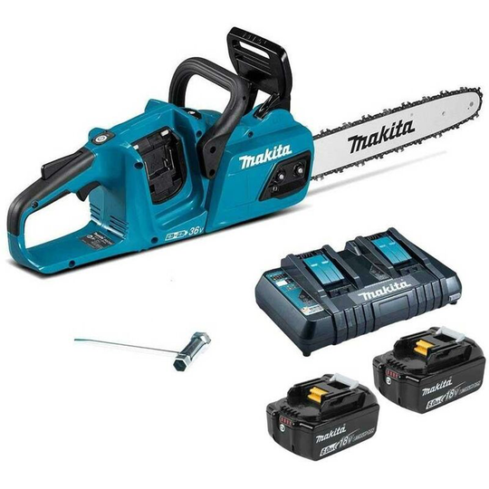 DUC355 Twin 18v / 36v lxt Cordless 35cm 14' Chainsaw Lithium 2 x6.0Ah - Makita