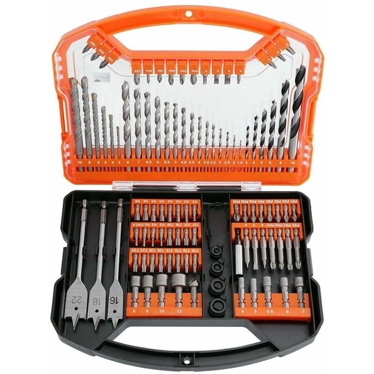 Drill Bit Set 101pcs hss Metal Wood Masonry Concrete Screwdriver Bits - Wellcut