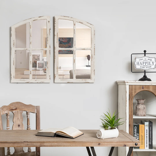 Pfeifer Framed Wall Mounted Mirror in White