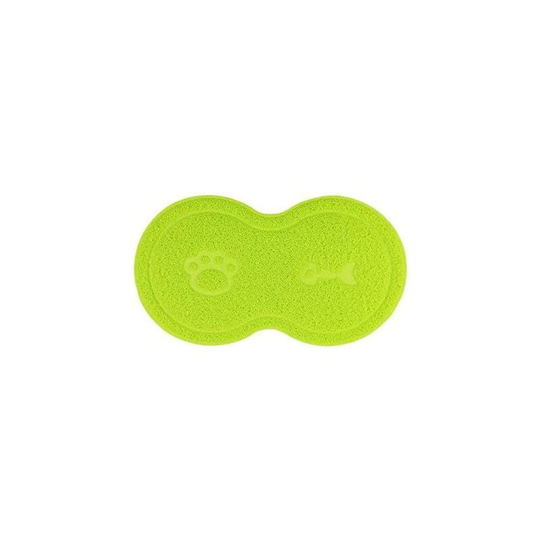 Kitten Food pvc Feeding Bowl Placemat Non-slip Pet Litter Mat Blanket For Cats and Dogs-Green