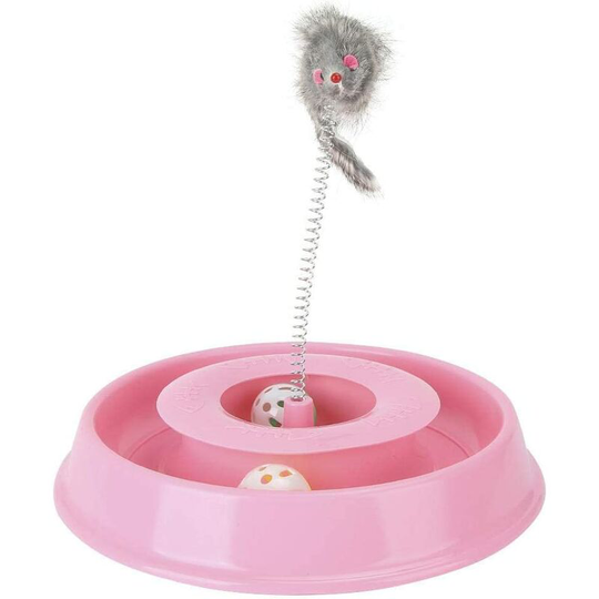 Roller Cat Toy, Interactive Fun Cat Toys, Cat Toys, Circuit Ball (Pink)