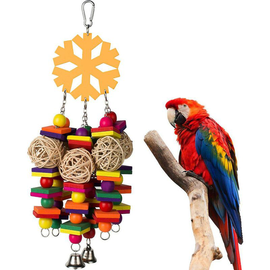 Safe, Non-Toxic Bird Toys, Parrot Vine, Bal Building Blocks, Nibbler String, Climbing Ladder