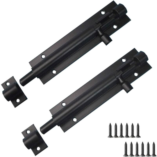Bearsu - Pieces Door Latch Bolt Lock, Stainless Steel Latch Bolt Sliding Lock for Front Door Garden Door Window, 5 Inch